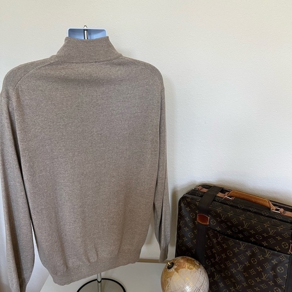 NWOT Jos. A. Bank Quarter Zip Sweater Size XL Signature Collection 100% Merino - Picture 4 of 5